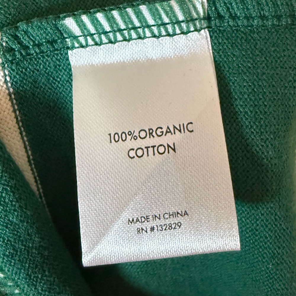 Helsa Rugby Organic Cotton Mini Dress Green Ivory Stripe NWT Size XS - Picture 6 of 8